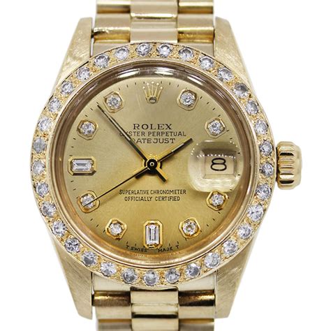 womens rolex 18k gold watch price